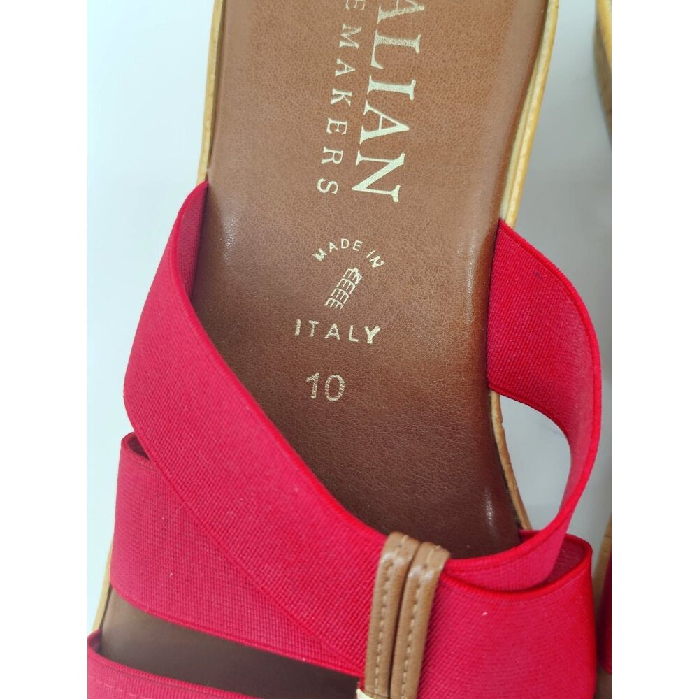 Italian Shoemakers Women's Open Toe Slide Wedge Sandals Size 10 - Picture 4 of 12